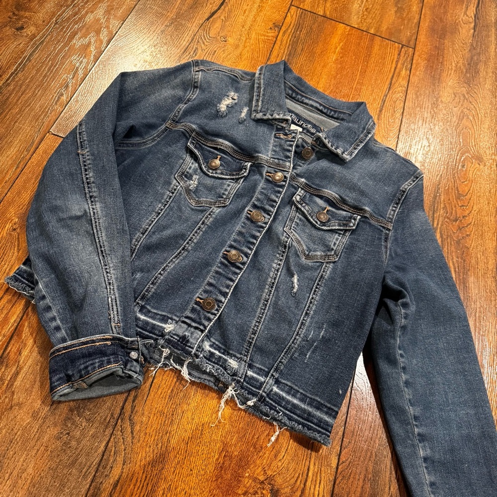 Maurices Distressed Denim Jacket